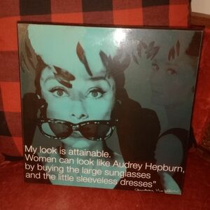 Audrey Hepburn quote wall hanging